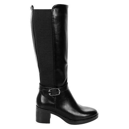 Črni škornji s peto W9C-X2608-120T