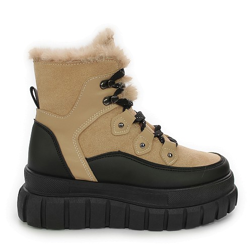 Khaki zimski škornji WW059G