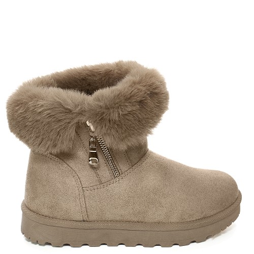 Khaki nizki zimski škornji 4059G