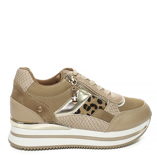 Khaki superge s platformo 85-951G