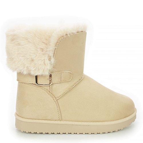 Beige zimski gležnjarji W11-XD7788-24T