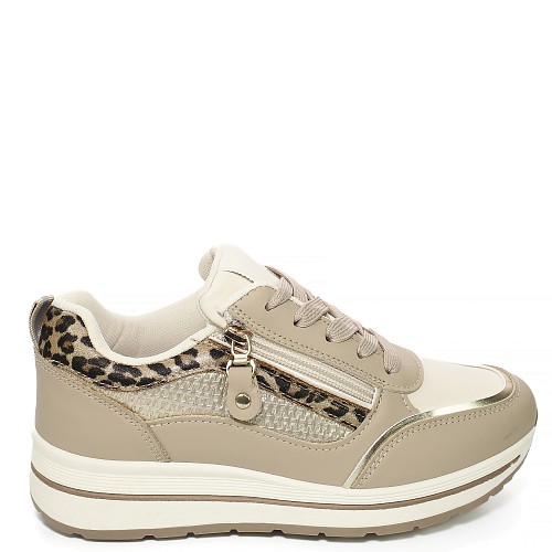 Khaki superge s platformo YD7453-08G
