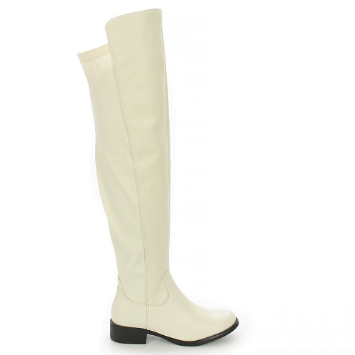 Beige škornji čez koleno U9A-X8508-7T