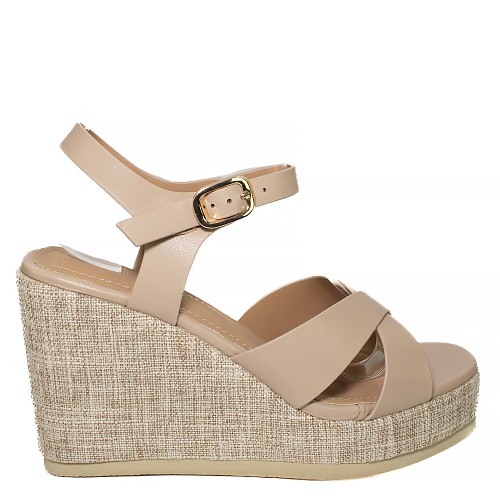 Nude sandali s polno peto A755G