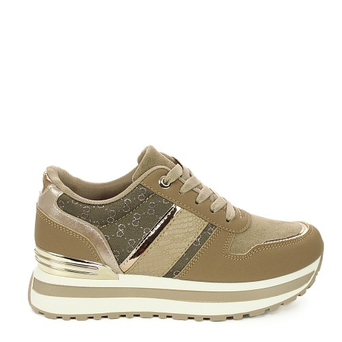 Khaki superge s platformo 9377G
