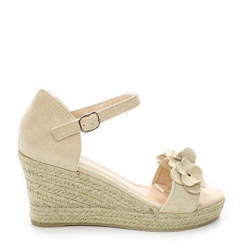 Beige sandali s polno peto BL-95S
