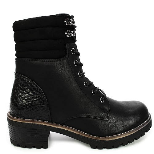 Črni gležnjarji s peto 5079S