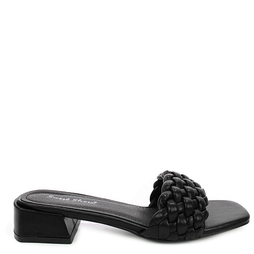 Črni natikači s peto LY9216-1G