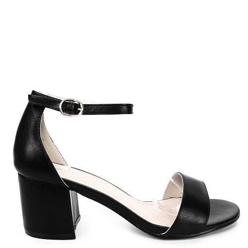 Črni sandali s peto 1170-12S