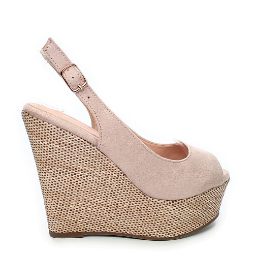 Beige sandali s polno peto NAP-217G