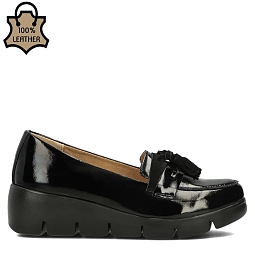 Črne usnjene mokasinke Filippo