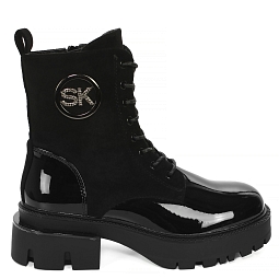 Črni nizki škornji DES836G