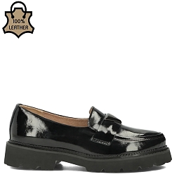 Črne usnjene mokasinke Filippo 6166