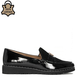 Črni usnjeni nizki čevlji Filippo 1515