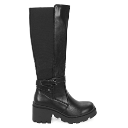 Črni škornji s peto H69621-6G