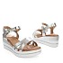 Srebrni sandali s polno peto F6687T