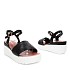Črni sandali s peto P2021-9235AT 