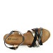Črni sandali s polno peto Z15E-Z7968-01T
