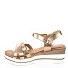 Champagne sandali s polno peto F6687T