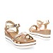 Champagne sandali s polno peto F6687T