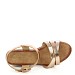 Champagne sandali s polno peto F6687T