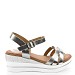 Srebrni sandali s polno peto F6687T