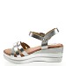 Srebrni sandali s polno peto F6687T