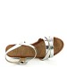 Srebrni sandali s polno peto F6687T