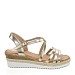 Zlati sandali s polno peto 7061-PLG