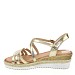 Zlati sandali s polno peto 7061-PLG