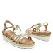 Zlati sandali s polno peto 7061-PLG