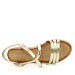 Zlati sandali s polno peto 7061-PLG
