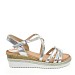 Srebrni sandali s polno peto 7061-PLG