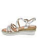 Srebrni sandali s polno peto 7061-PLG
