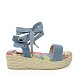 Modri sandali s platformo NS3802G