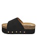 Črni natikači s platformo P7472-21G