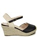 Črne espadrile s polno peto MS19107G
