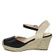 Črne espadrile s polno peto MS19107G