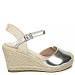 Srebrne espadrile s polno peto MS7121G