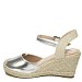 Srebrne espadrile s polno peto MS7121G