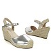 Srebrne espadrile s polno peto MS7121G