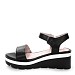 Črni sandali s peto NAP-1110G