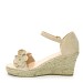 Beige sandali s polno peto BL-95S