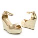 Champagne sandali s polno peto NAP-1133G