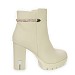 Beige gležnjarji s peto R599G