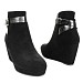 Črni gležnjarji s polno peto S6ZX1426-11T