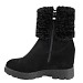 Črni škornji s skrito peto 7979-KAG