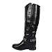 Črni škornji s skrito peto U8X28120-1T