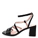 Črni sandali s peto LY9203-1G