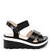 Črni sandali s peto NAP-701G